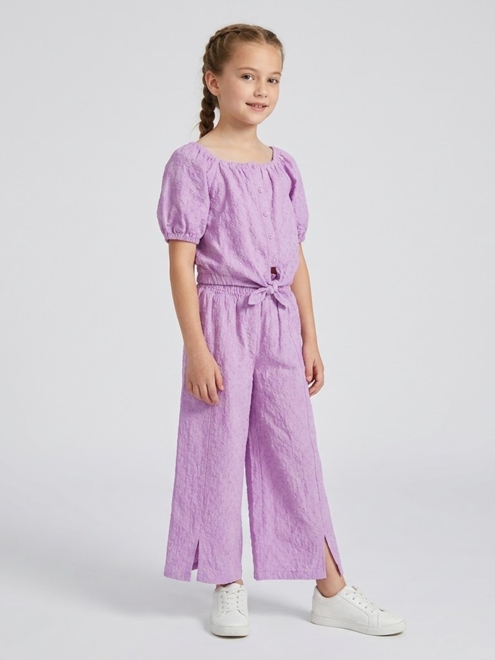 Girls Purple top and pants 8/9Y